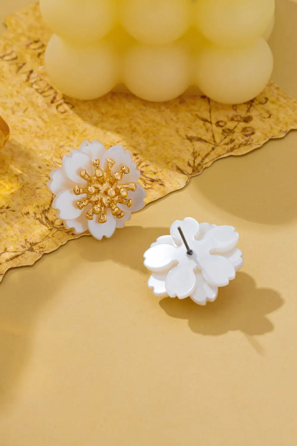 Layered Cherry Blossom Stud arrings