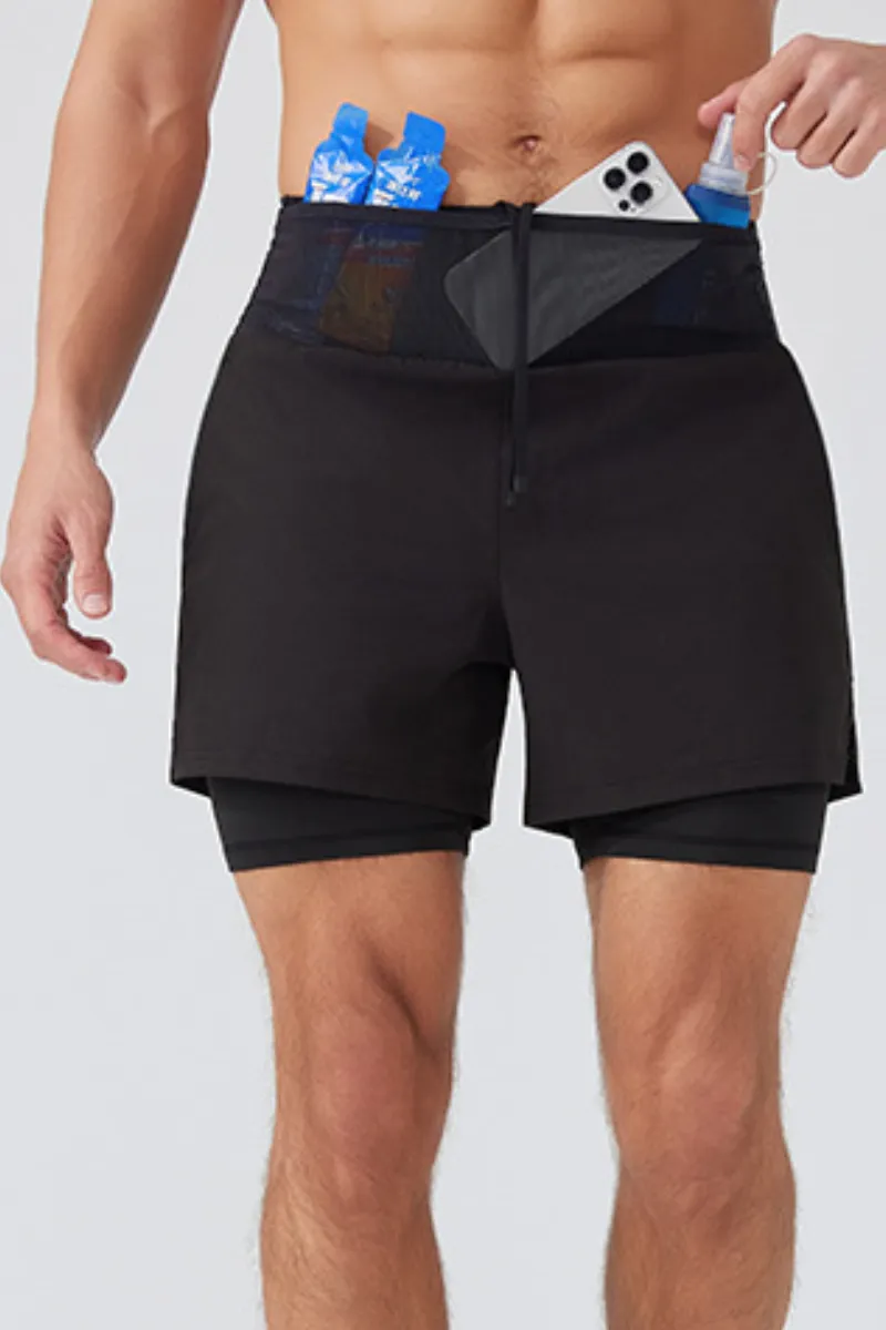 Streamlined Sport Quick Dry Breathable Drawstring Athletic Shorts