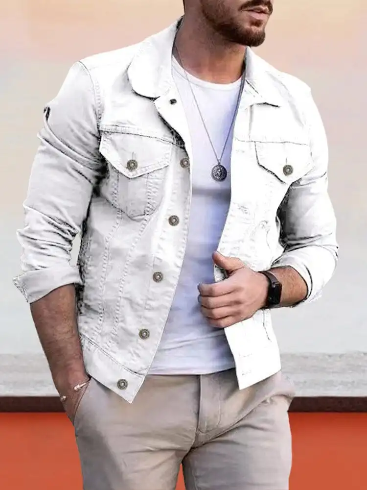 Casual Button Denim Jacket Coat