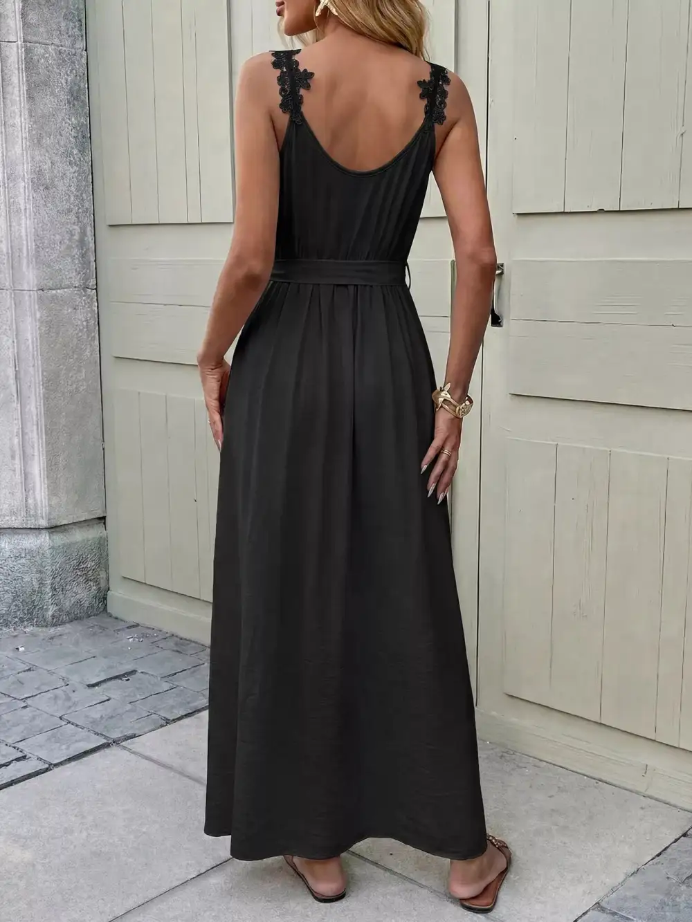 Lace Slit Maxi Dress