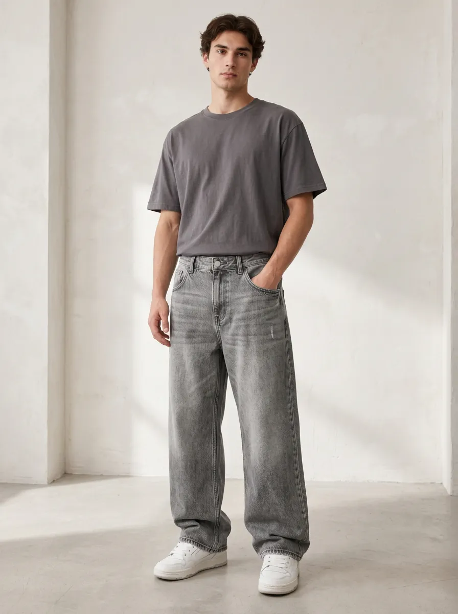Comfort Focused Straight Fit Relaxed Fit Men's Casual Denim Pants
