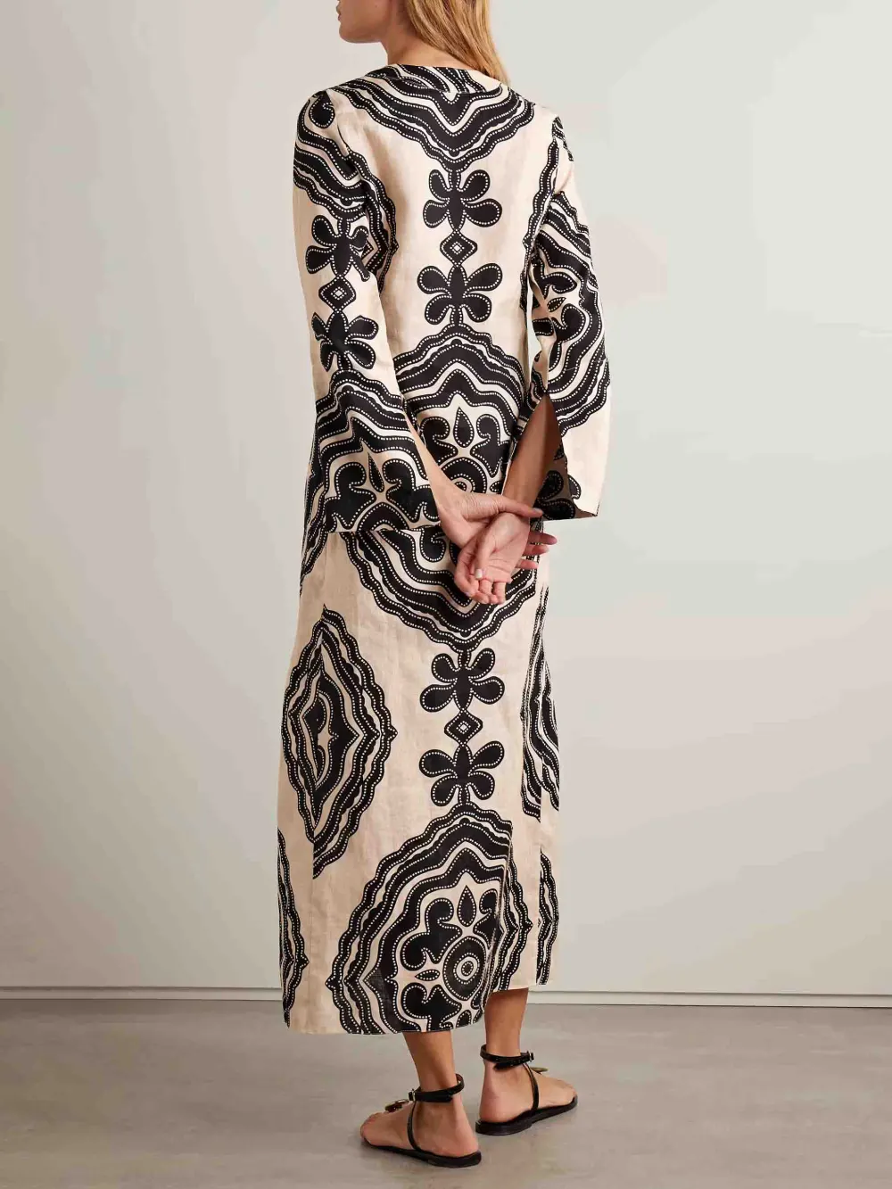 Casual Floral Print Midi Dress