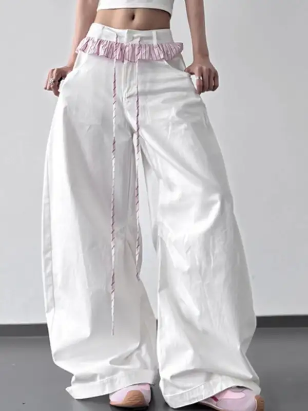 Soft Wide Leg Drawstring Pants
