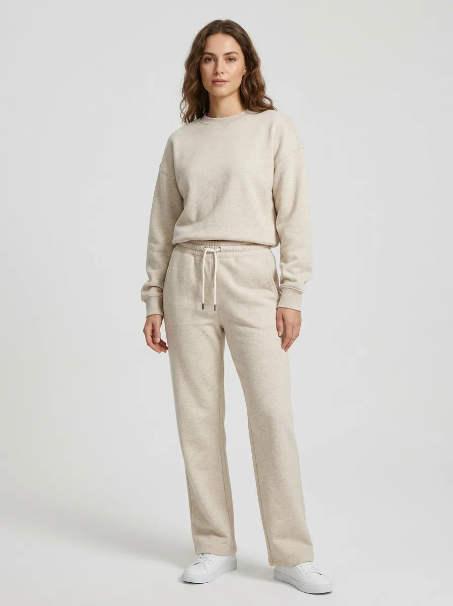 Women's Cozy Printed Sweatpants Set