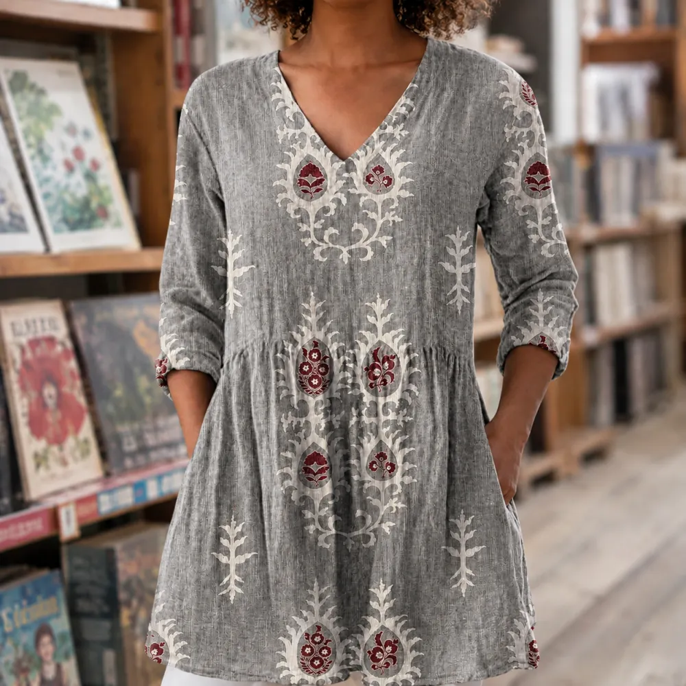 V-Neck Flowing Tunic