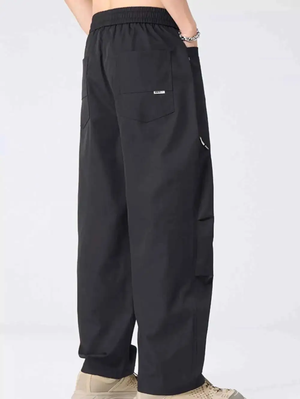 Drawstring Wide Leg Cargo Pants