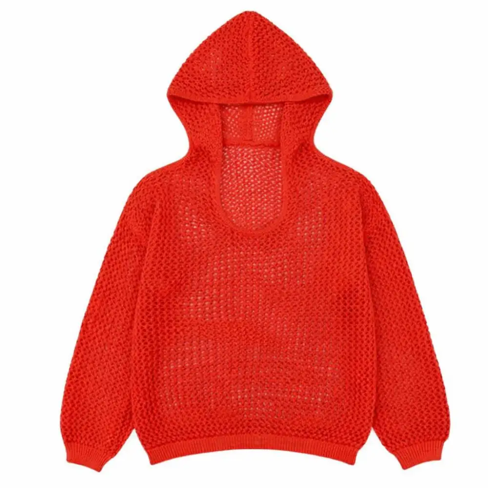Knit Hooded Layering Pullover
