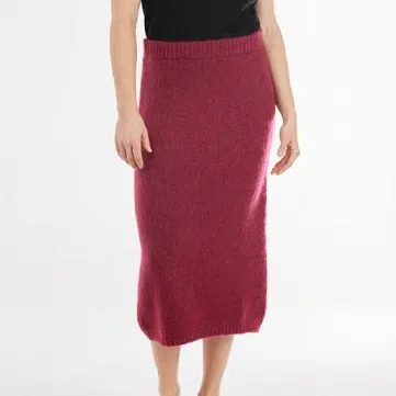 Mohair Ribbed Knit Skirt