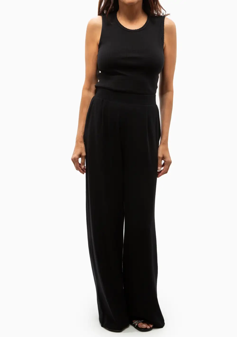 Pointelle Sleeveless Crew Top