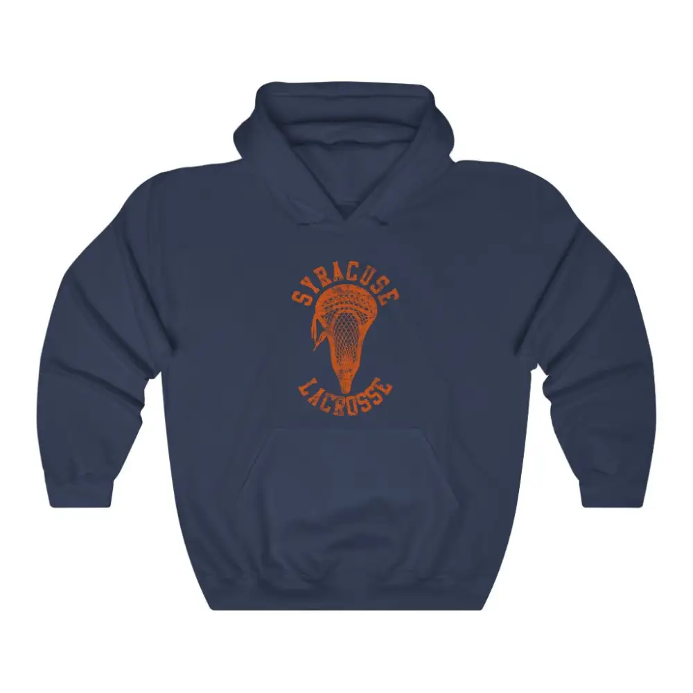 Relaxed Stick Head Accent Lacrosse Graphic Pullover Hoodie