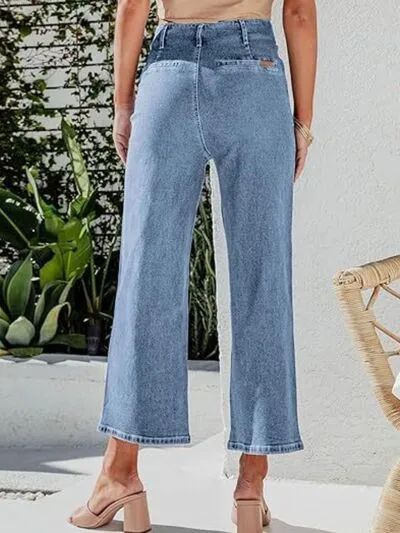 Button Pocketed Denim Jeans