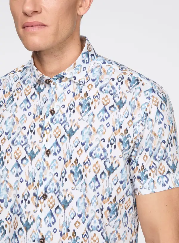 Batik Print Poplin Shirt