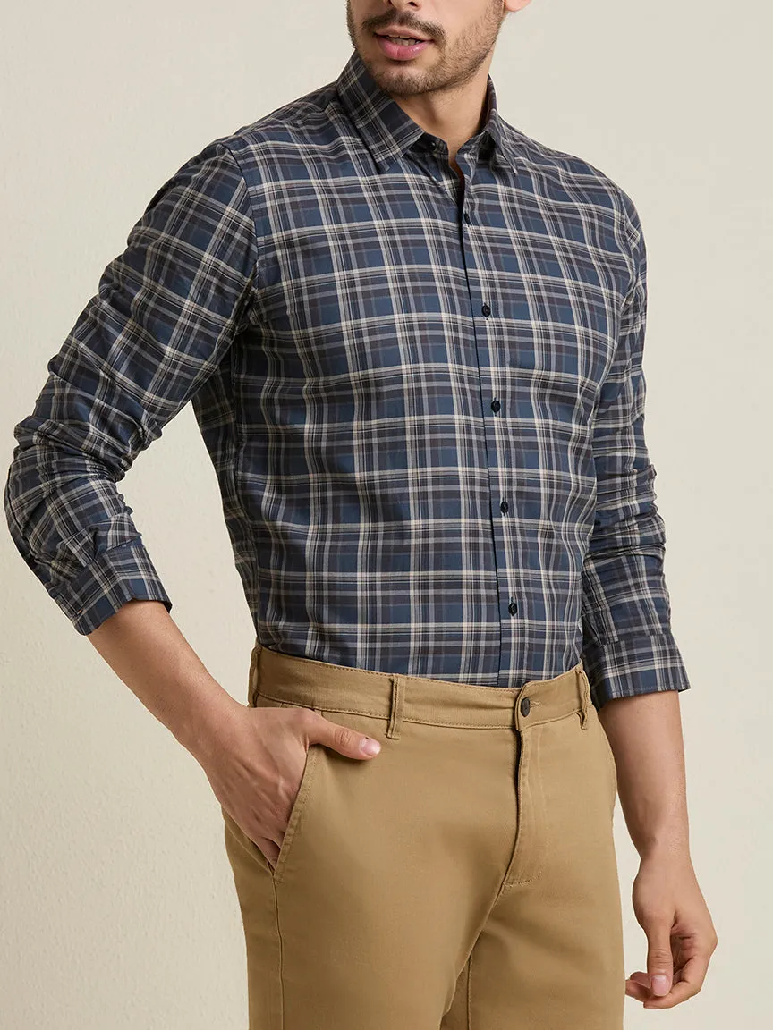 Everyday Plaid Slim Fit Tailored Men's Formal Shirt