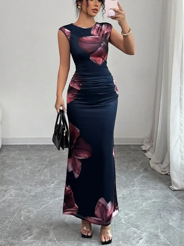 Floral Bodycon Maxi Dress
