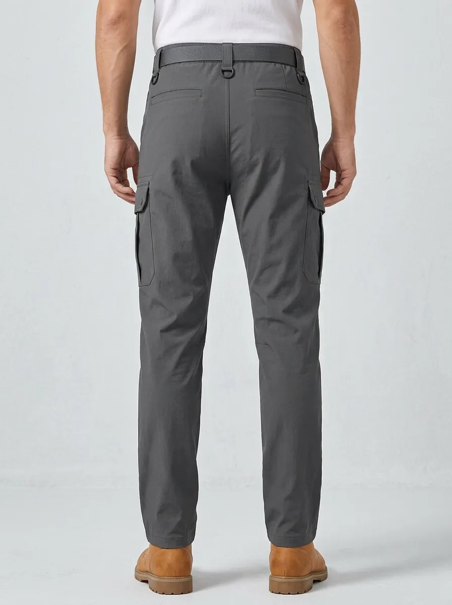 Men's Dark Gray Utility Cargo Pants