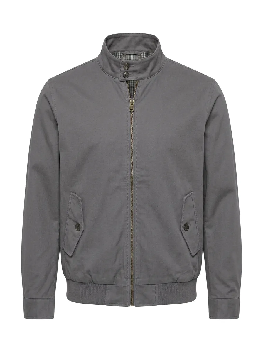 Men's Casual Classic Navy Plaid Lined Zip-up Jacket