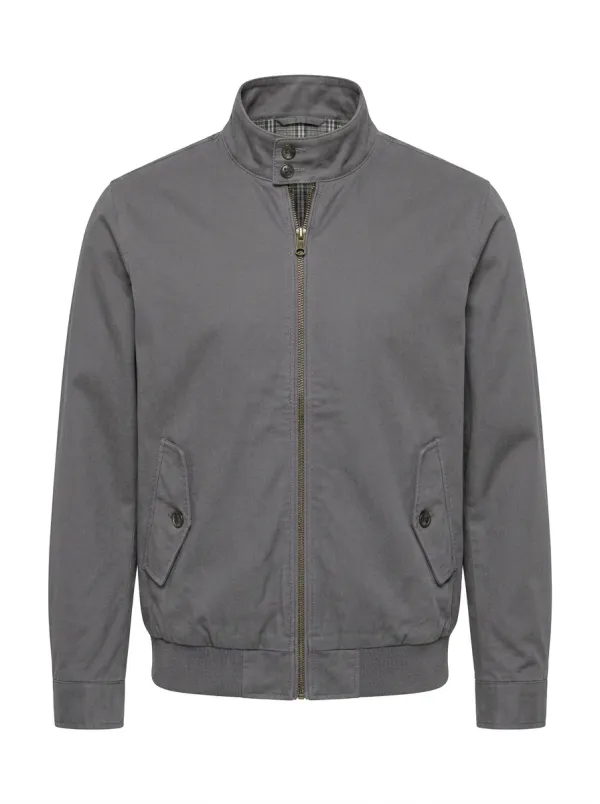 Men's Casual Classic Navy Plaid Lined Zip-up Jacket