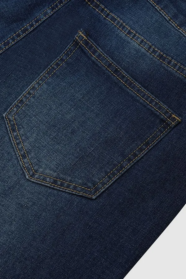 Denim Casual Loose Plain Jeans