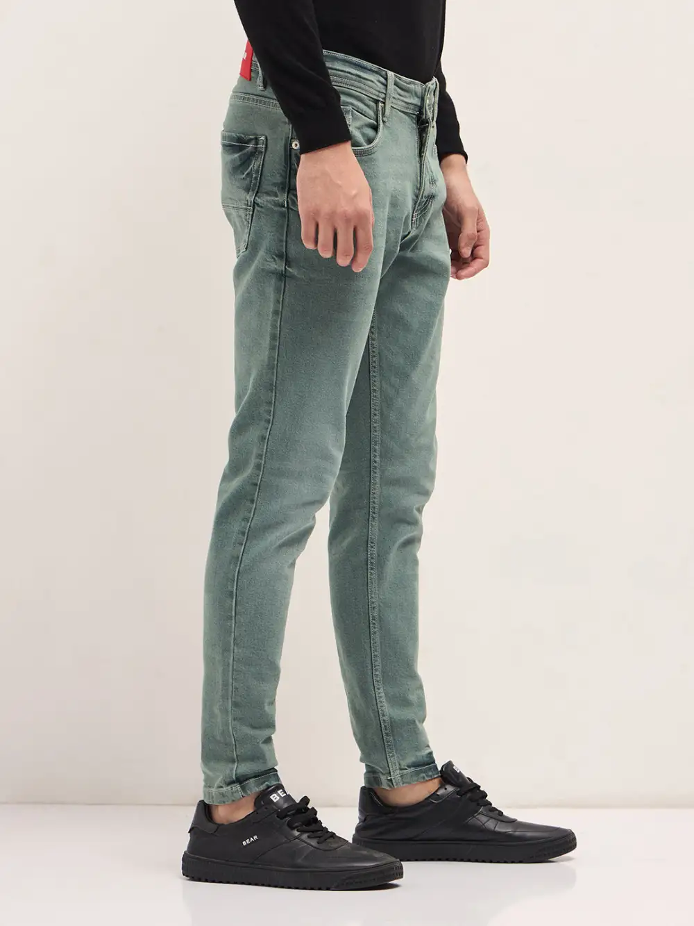 Flexible Stretch Pocket Cotton Jeans
