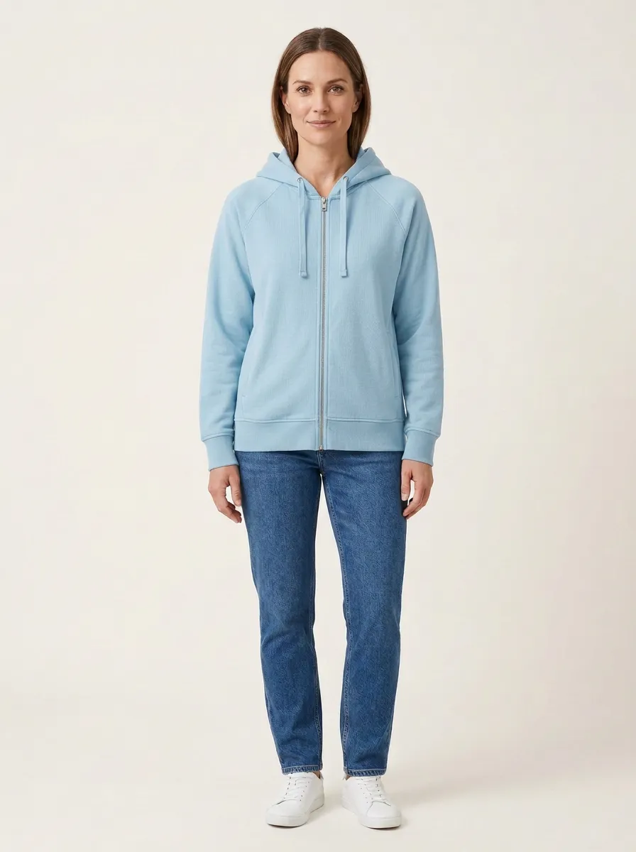 Women's Raglan Full-Zip Drawstring Side-Welt Hoodie