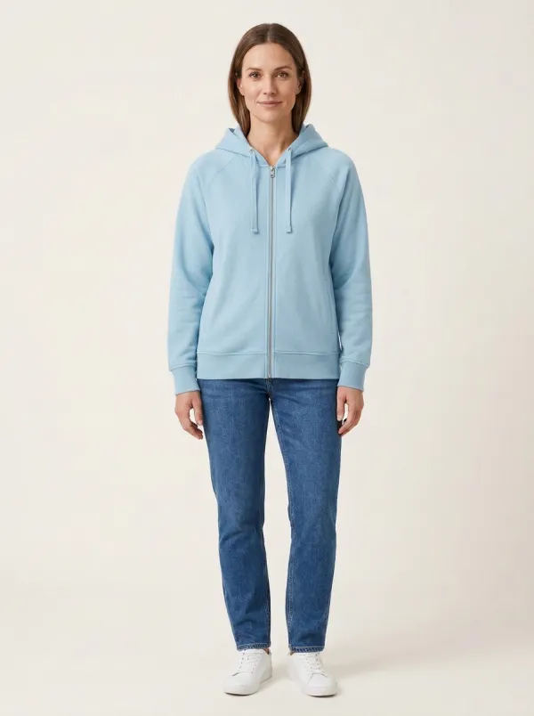 Women's Raglan Full-Zip Drawstring Side-Welt Hoodie