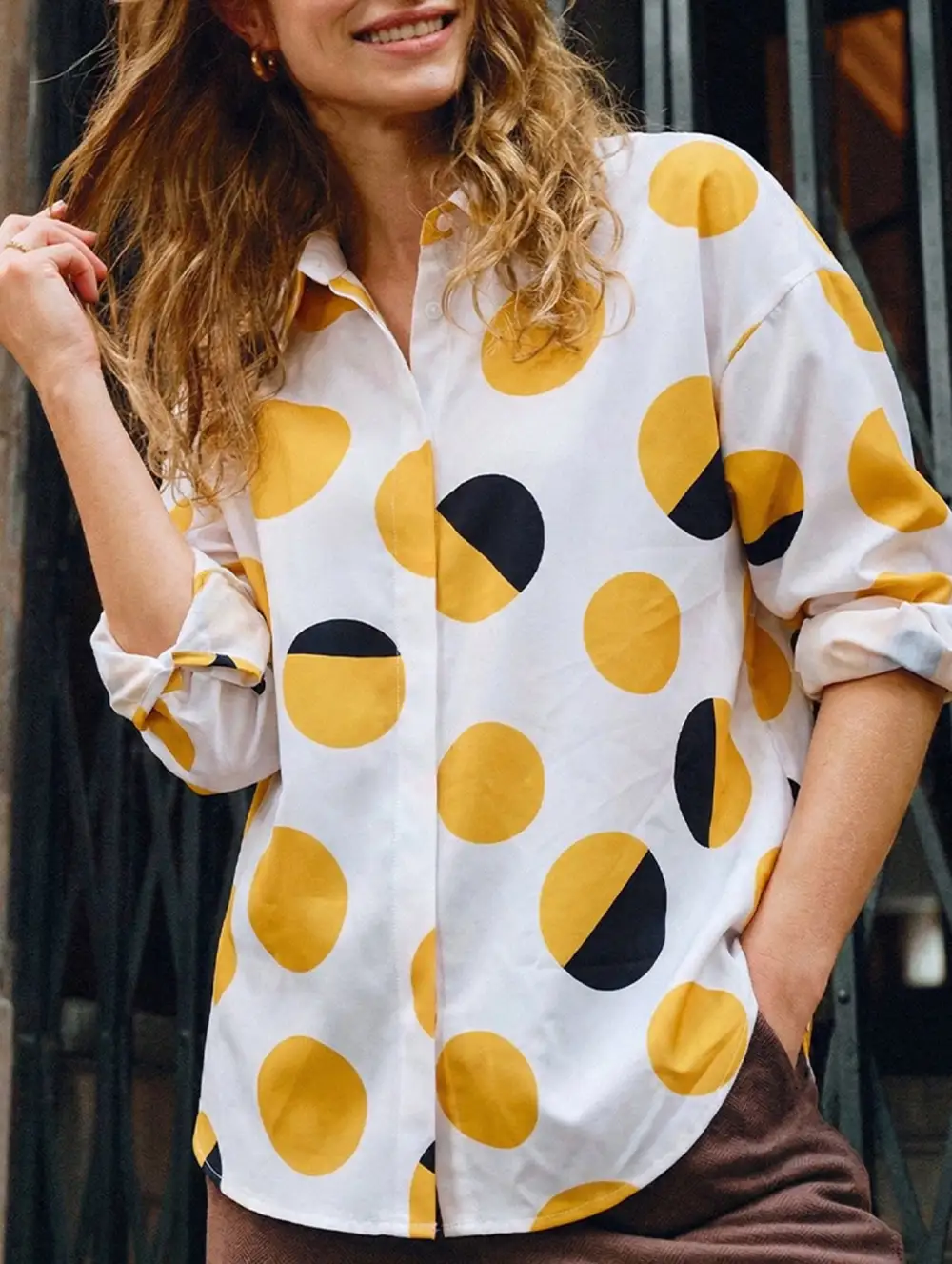 Polka Dot Soft Knit Top