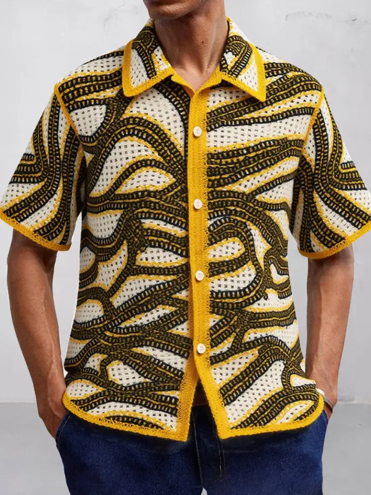Open Stitch Utility Pocket Shirt