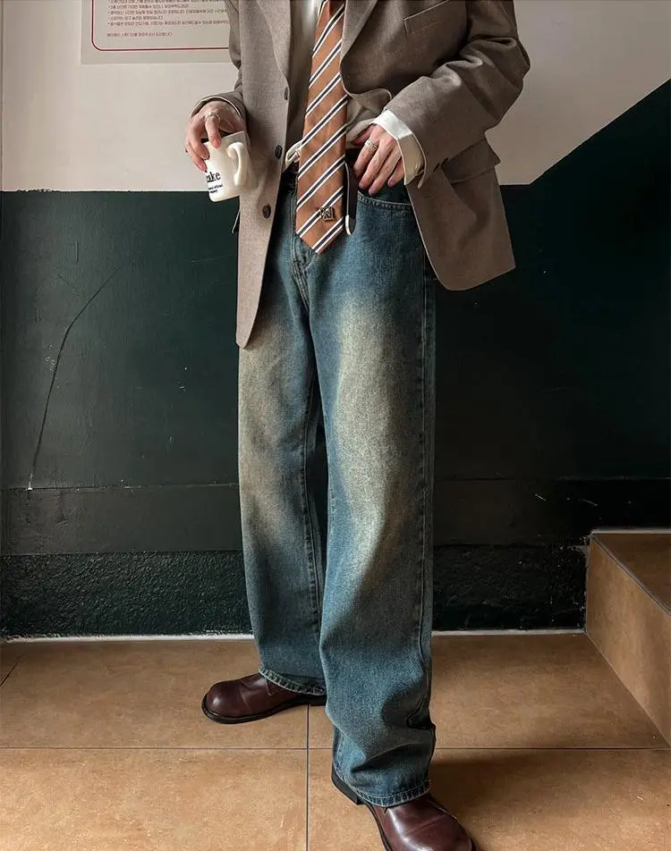 Faded Vintage Straight Leg Jeans