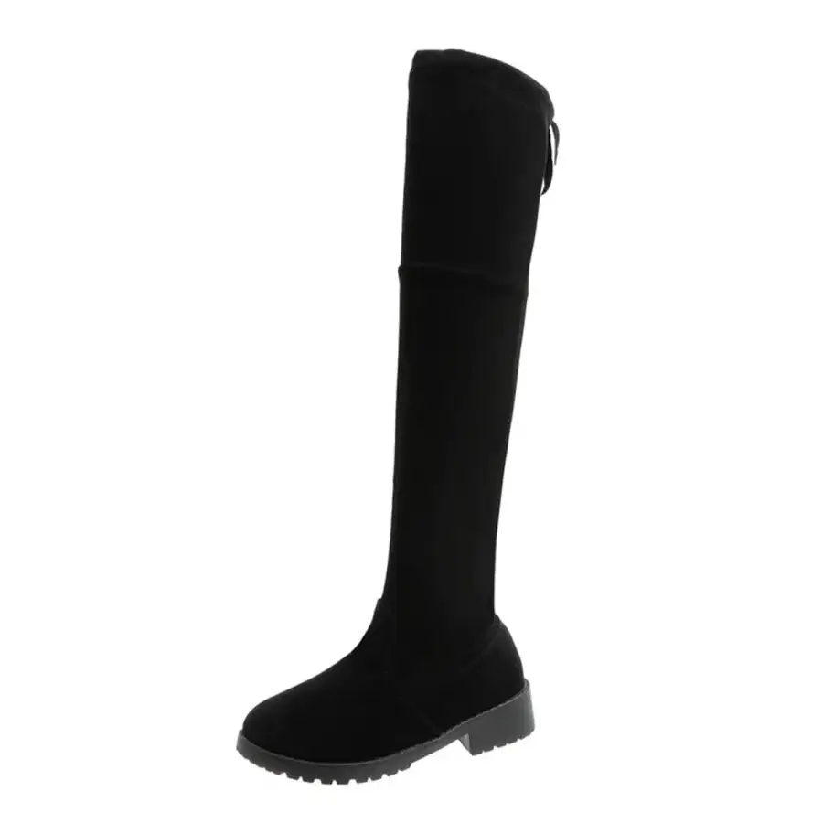 Over Knee Boots with Back Lace Up Detail