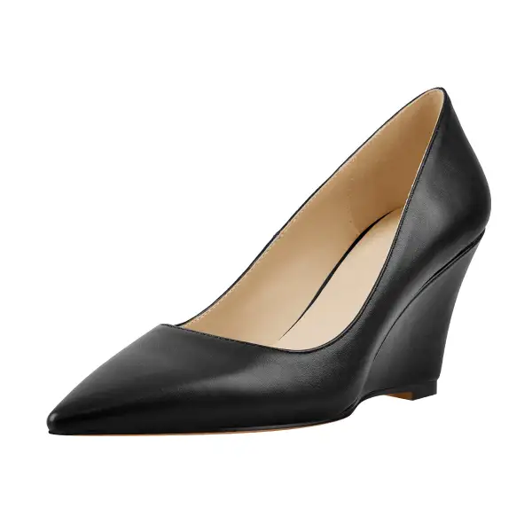 Pointed Toe Mid Heel Pumps