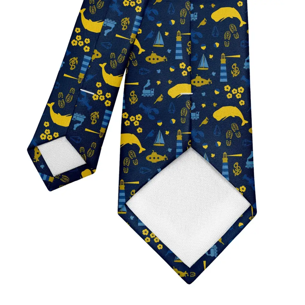Refined Heritage Emblem Accent Necktie