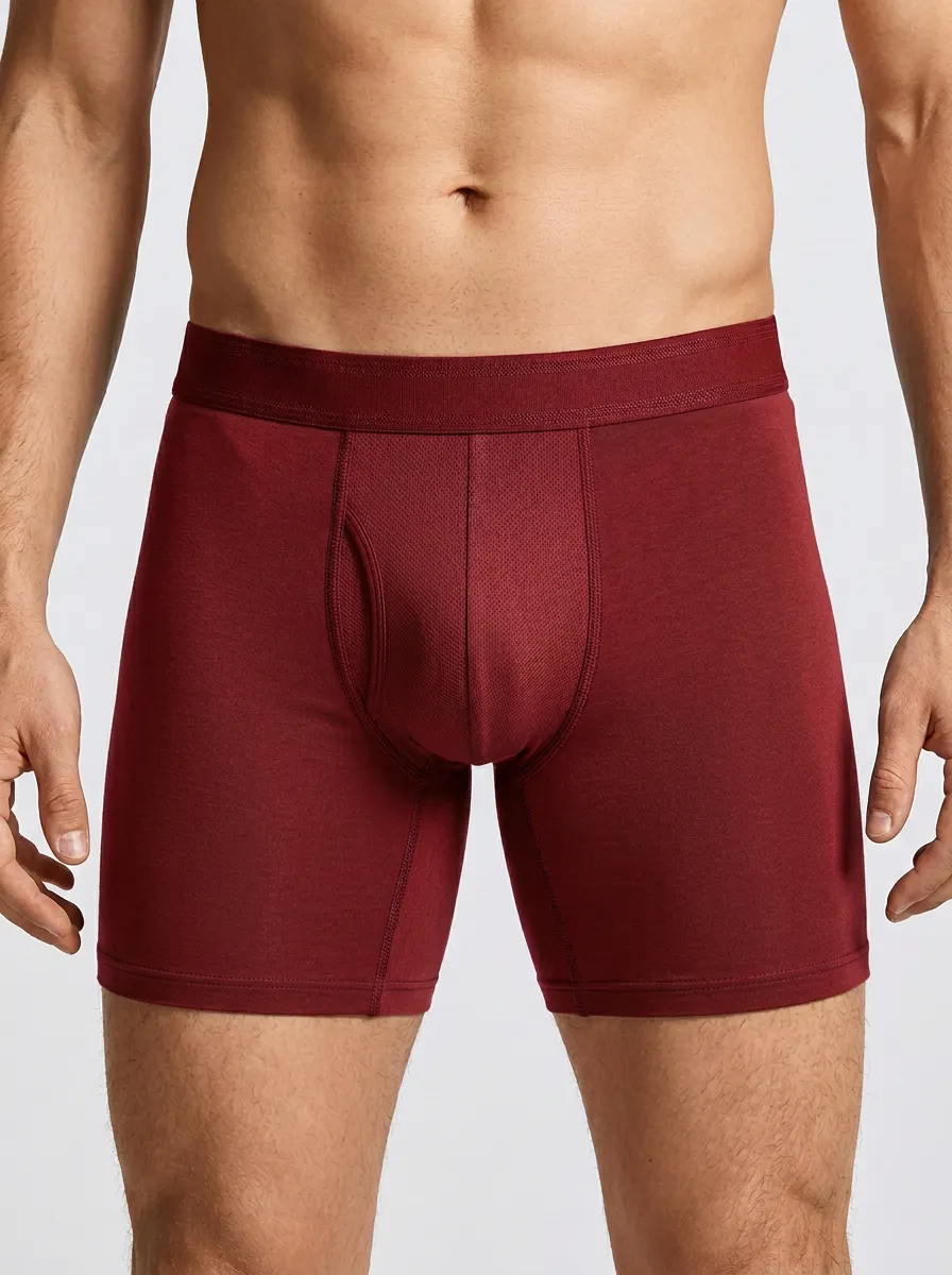 Men's Charcoal Contrast-Trim Boxer Briefs