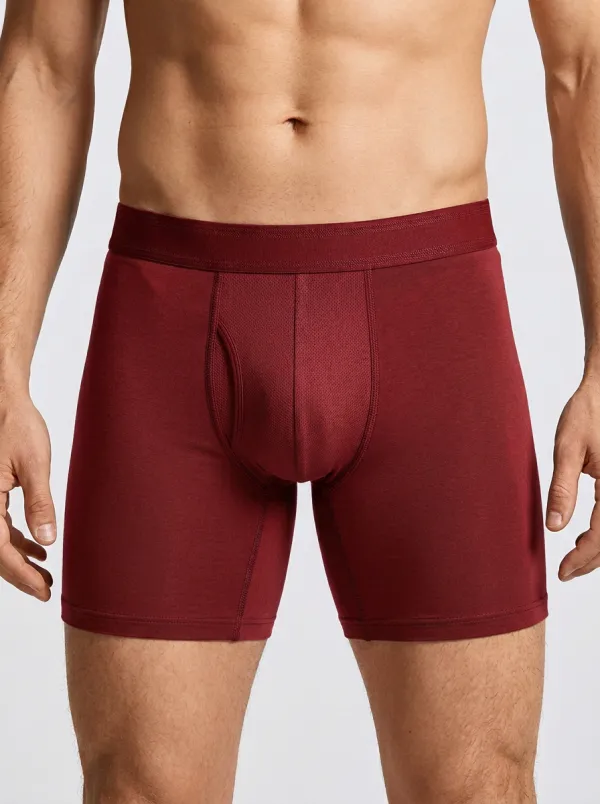 Men's Charcoal Contrast-Trim Boxer Briefs