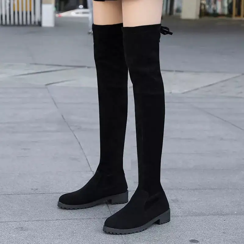 Over Knee Block Heel Boots