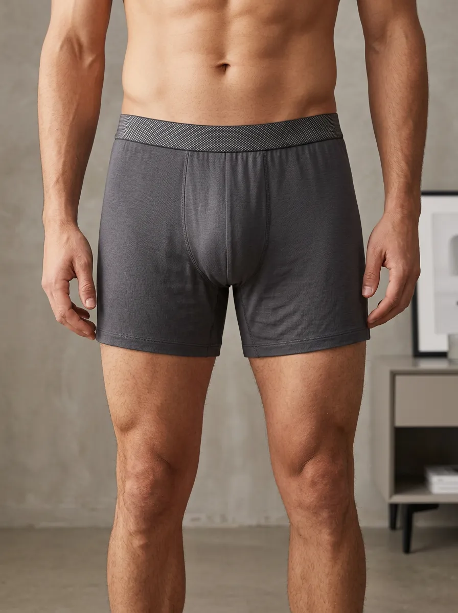 Easy-Wear Waistband-Detail Silhouette Men's Boxer Briefs