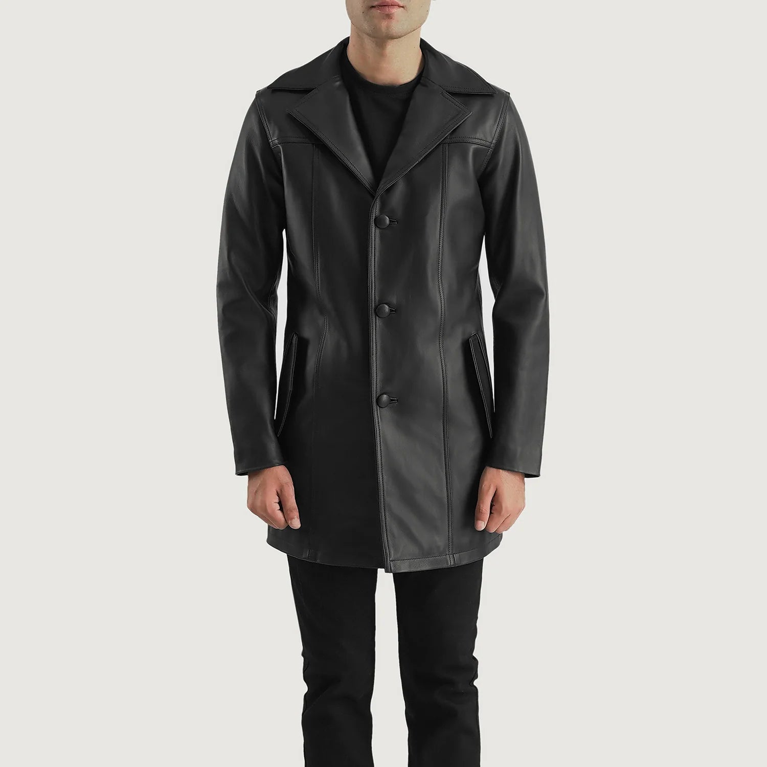 Men's Utility Leather Coat
