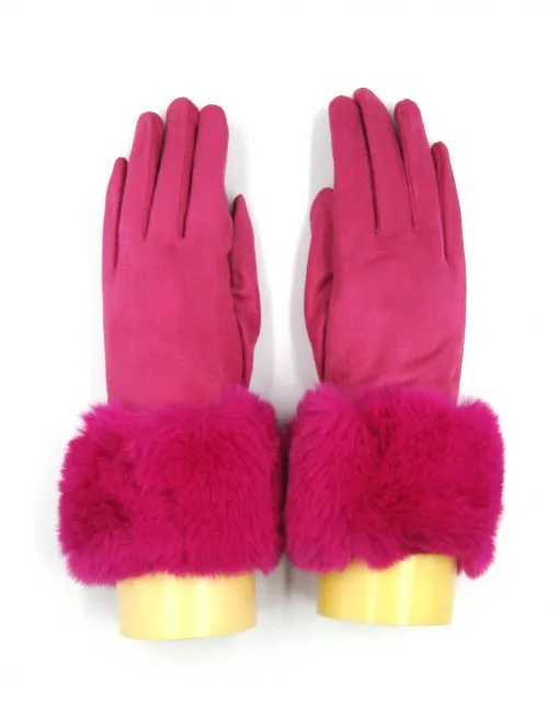 Classic Faux Fur Trim Gloves