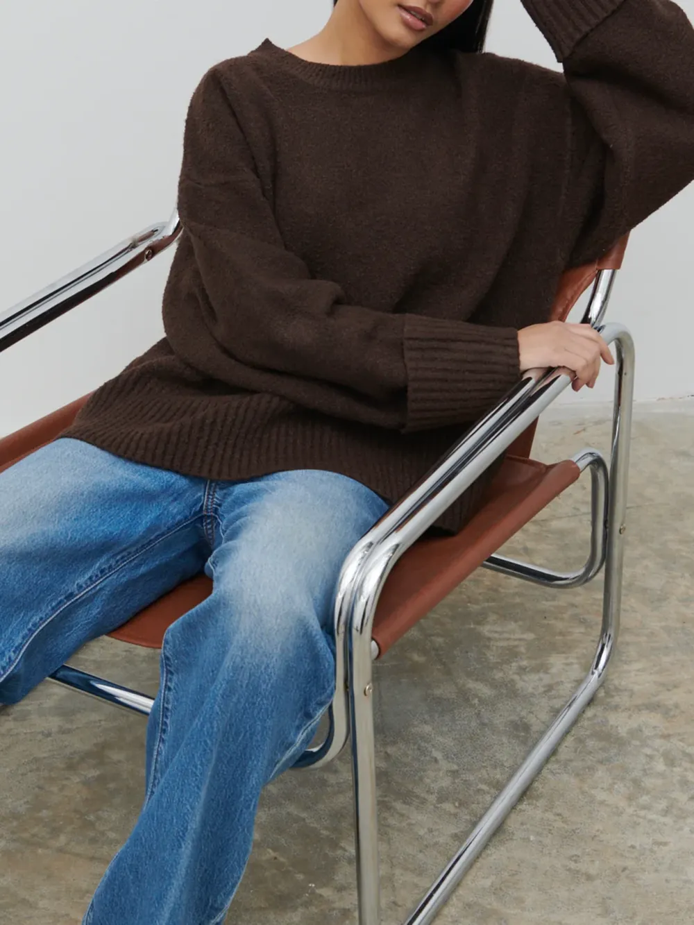 Slight Stretch Oversized Jumper