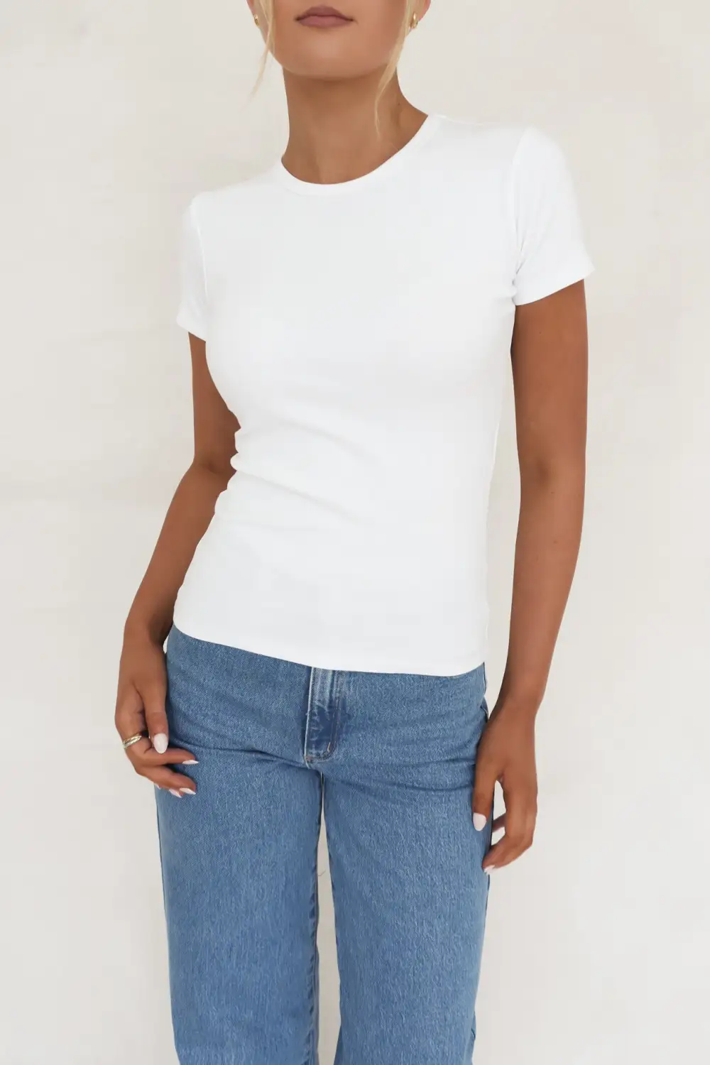Ribbed Effortless Wear Casual Tee