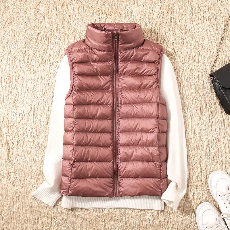 Women's Waterproof Vest With Duck Down and Jacket