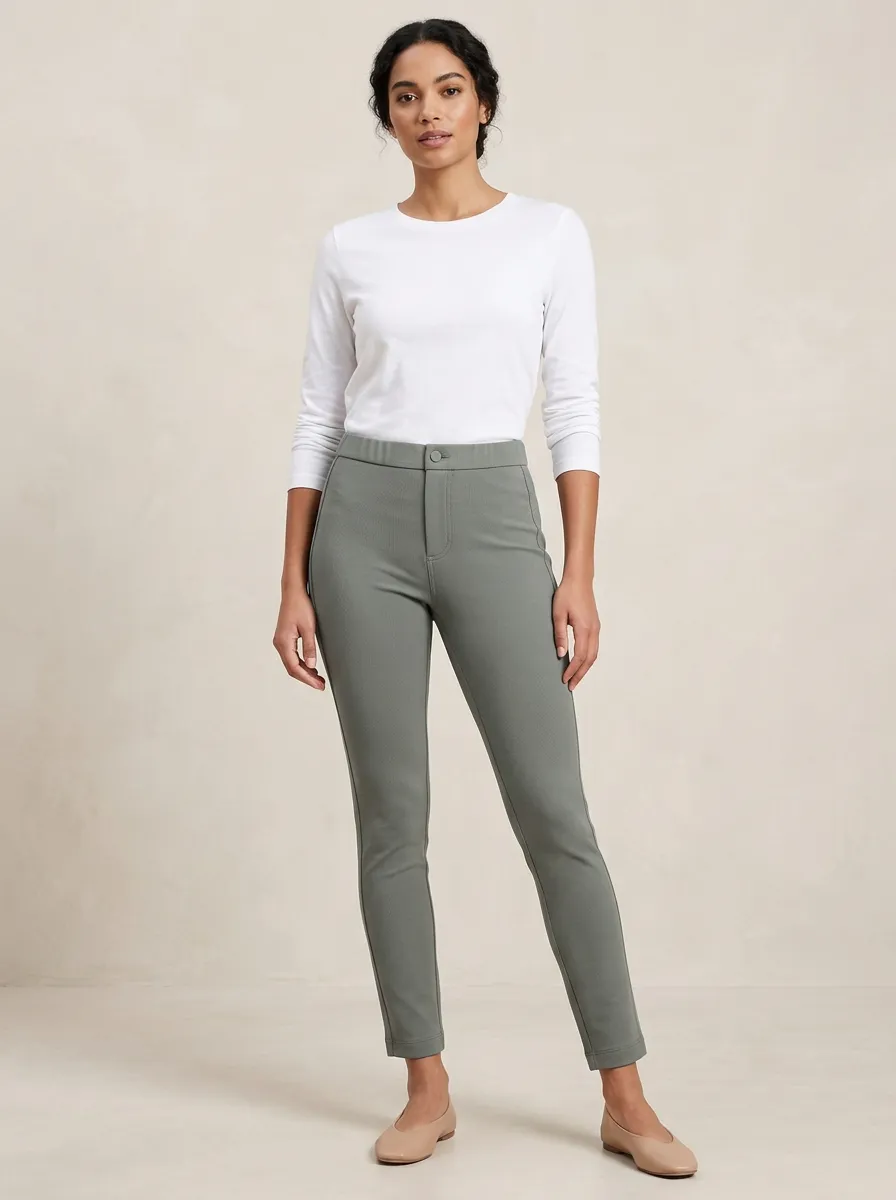 Mid-Rise Stretch Women's Stretch Mid-Rise Pants