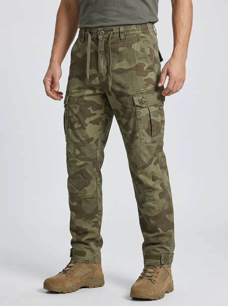 Men's Military Tactical Camouflage Printed Cargo Pants