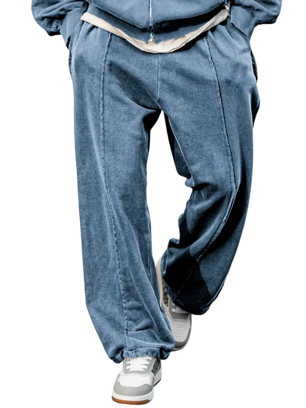 Garment Washed Relaxed Trousers