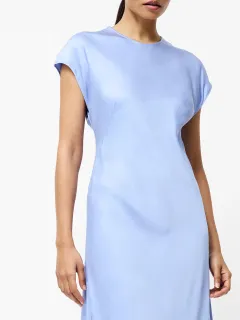 Exquisite Solid Color Elegant Satin Dress