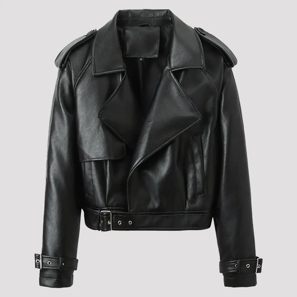 Asymmetric Zip Biker Jacket