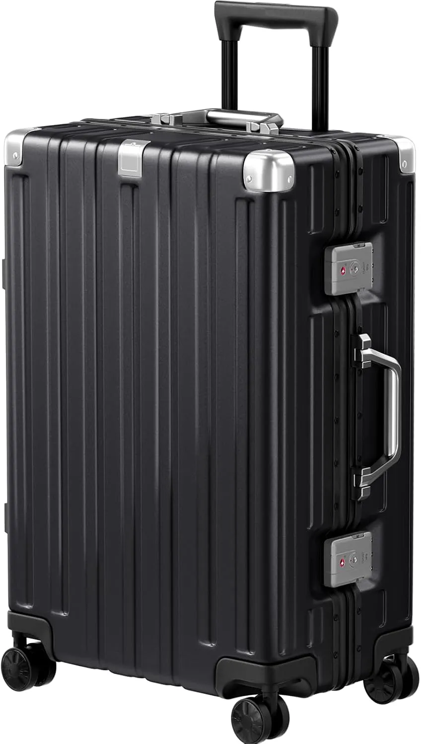 Zipperless Aluminum-Frame Hardshell Spinner Suitcase