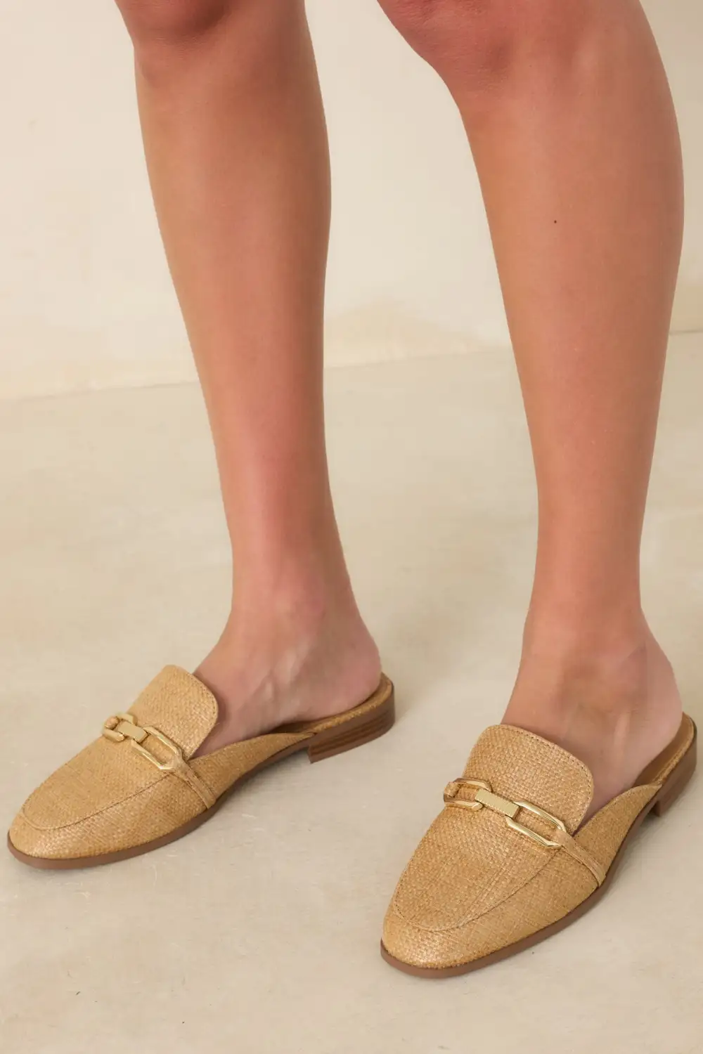 Wearable Faux Leather Leather Mules