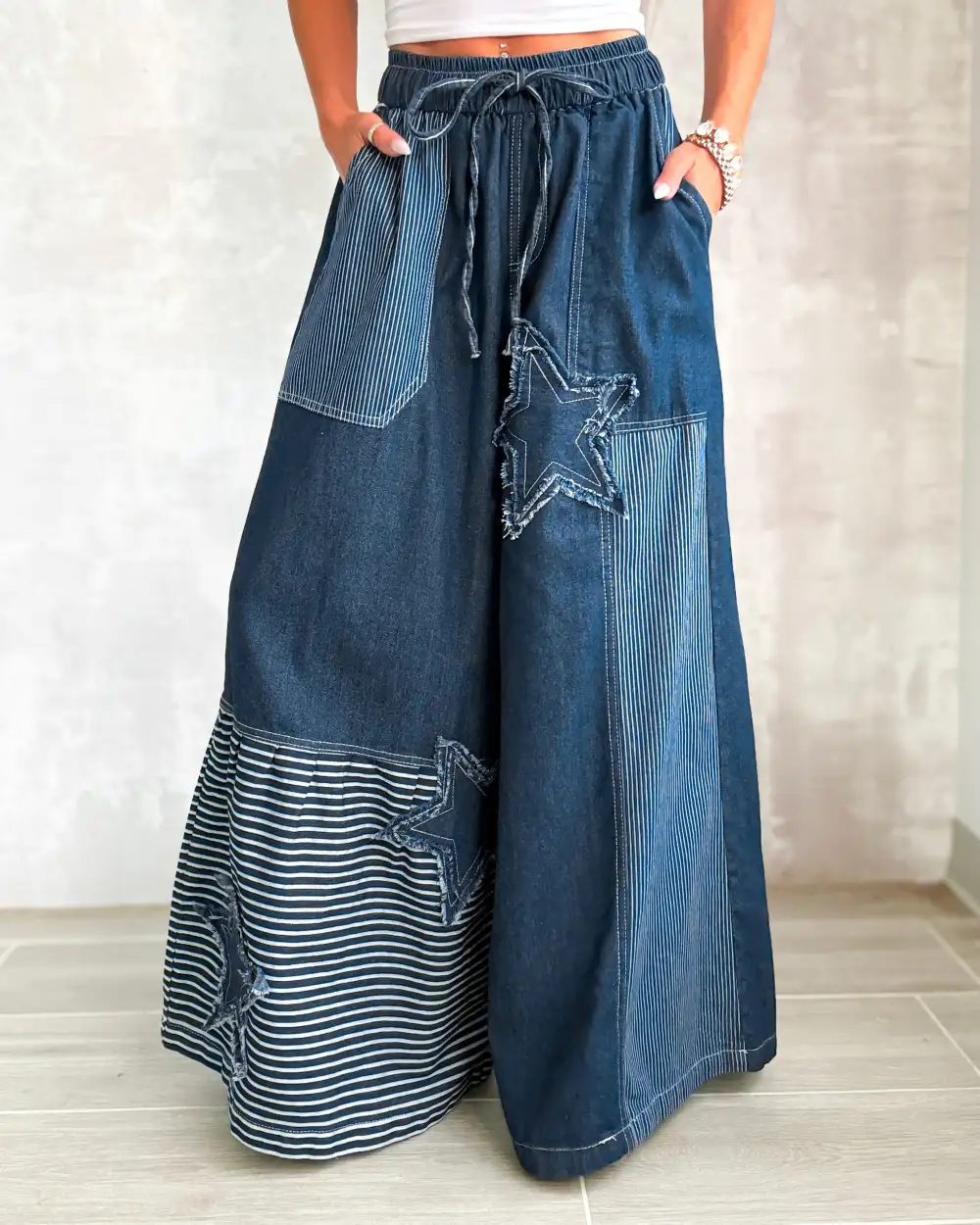 Classic Wide-Leg Denim Jeans