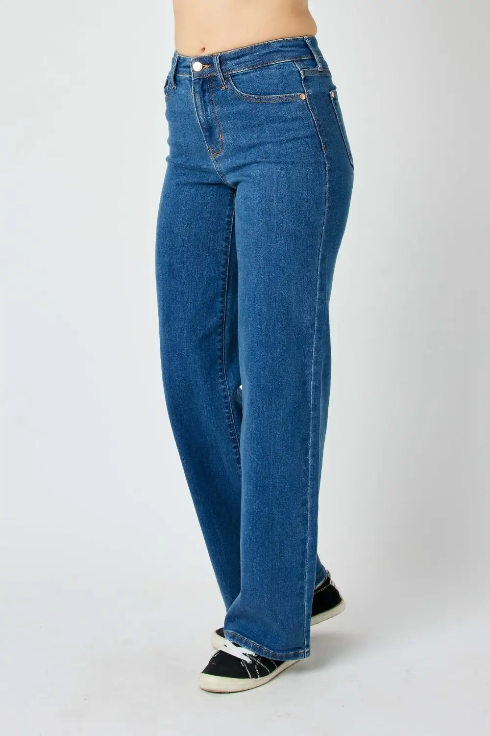 High Rise Straight Denim Jeans
