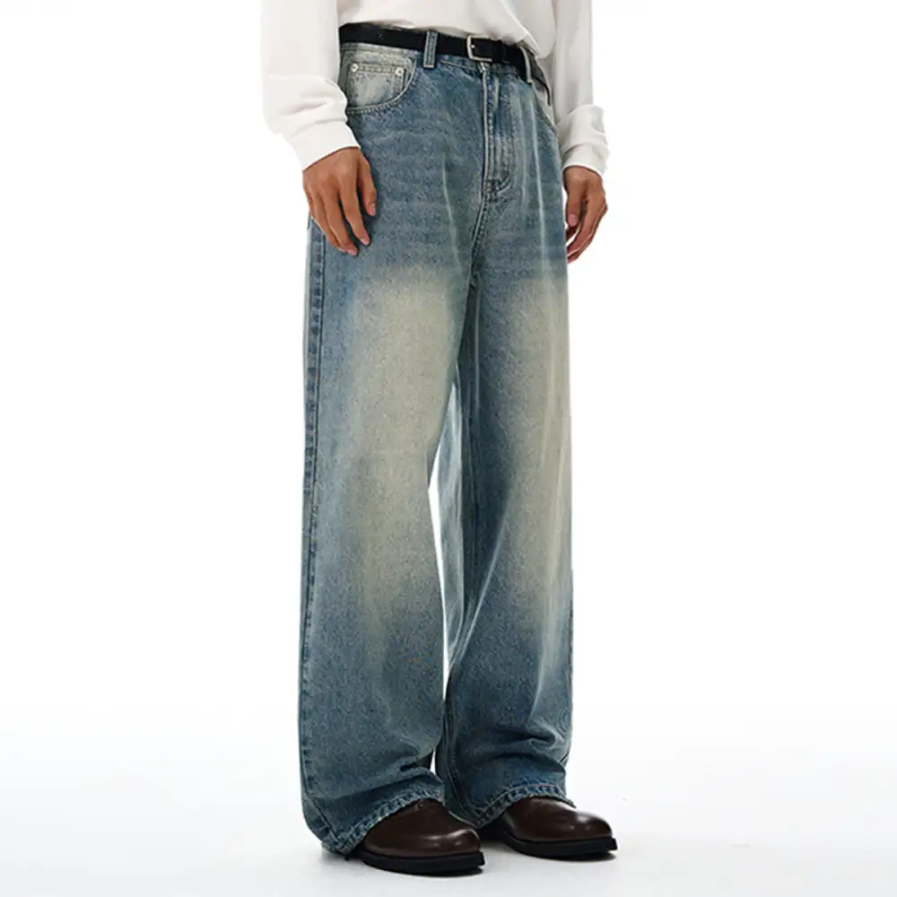 Modern Wide Leg High Rise Denim Jeans